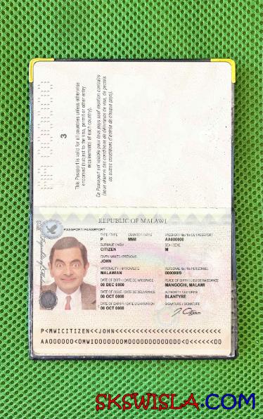 Malawi zdjęcie do paszportu pliki PSD, skan i fotografowany obraz